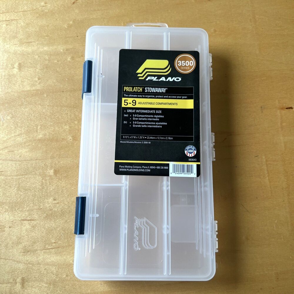 PLANO Prolatch Stowaway Storage Utility Box 3500 5 - 9 Compartment 9 x 5" USA